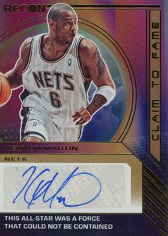Kenyon Martin 2022 Recon #CFS-KYM Claim to Fame Signatures - Gold /10 RAW