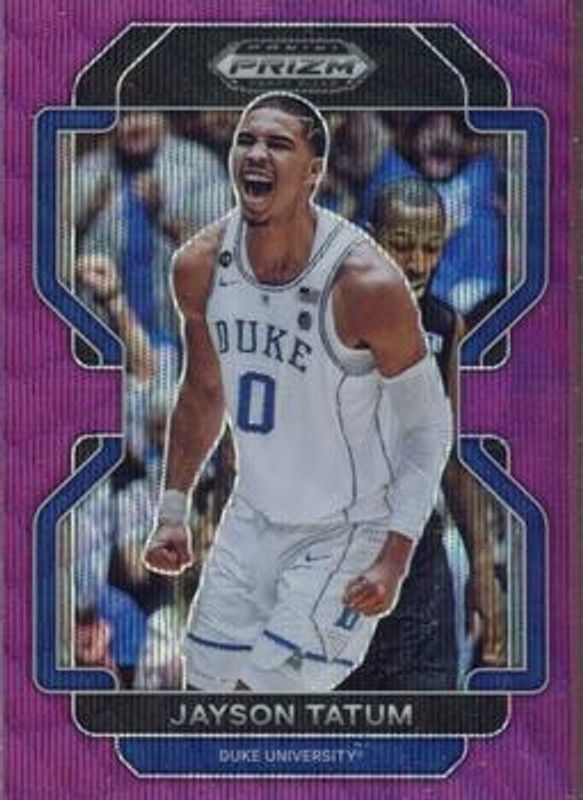 Jayson Tatum 2022 Prizm Draft Picks #23 Purple Wave RAW