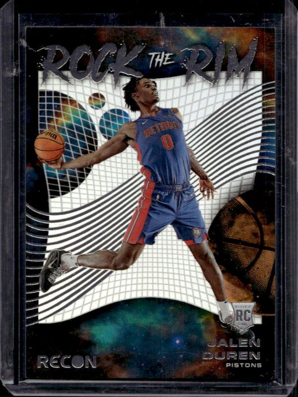 Jalen Duren 2022 Recon #5 Rock the Rim Rookie RAW