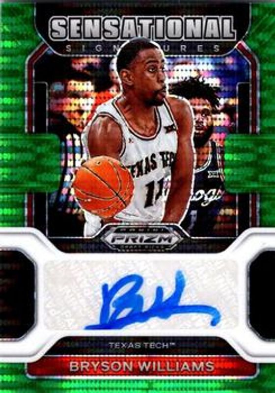 2022 Prizm Draft Picks #SS-BWI Sensational Signatures - Green Pulsar /25