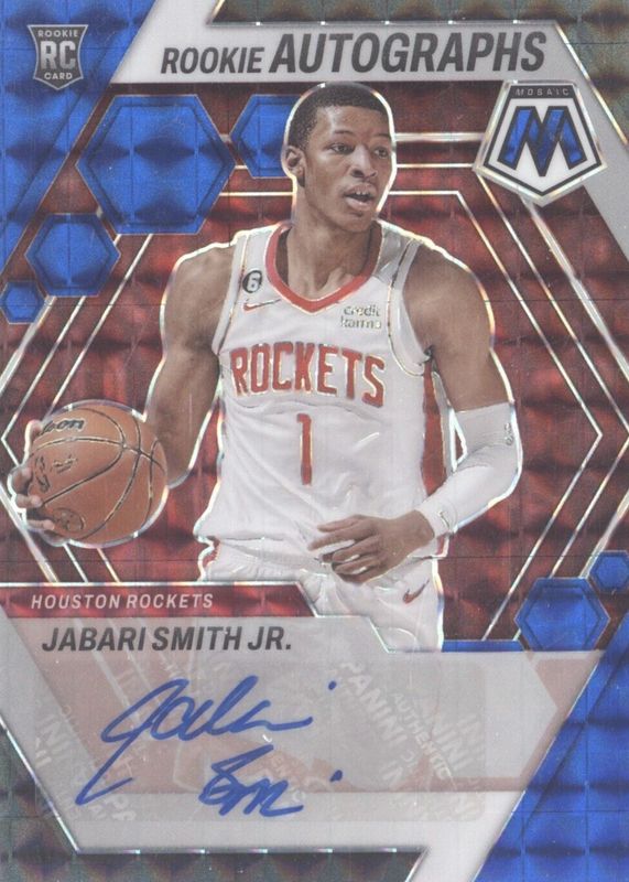 Jabari Smith Jr. 2022 Mosaic #RA-SJR Rookie Autographs - Blue /49 PSA 10