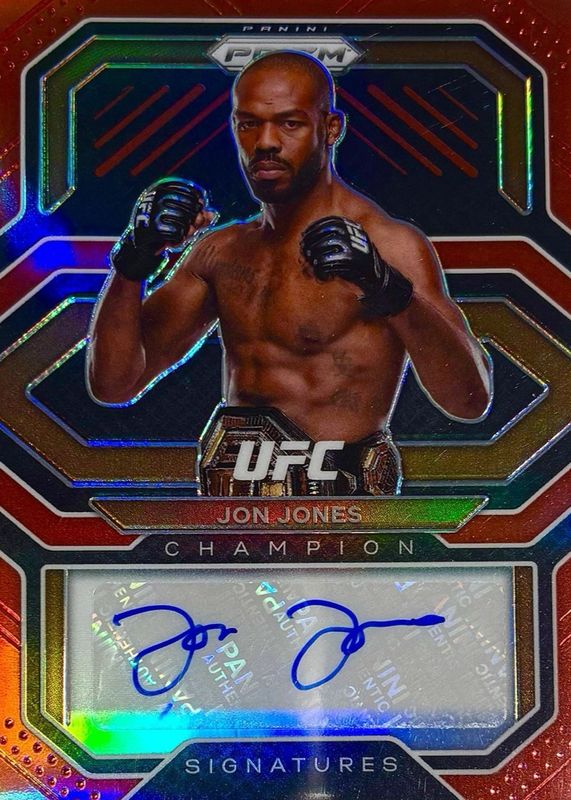 2021 Prizm UFC #CS-JJN Champion Signatures - Red /49