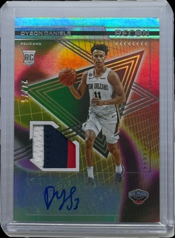 Dyson Daniels 2022 Recon #RJA-DYD Rookie Jersey Autographs /75 RAW