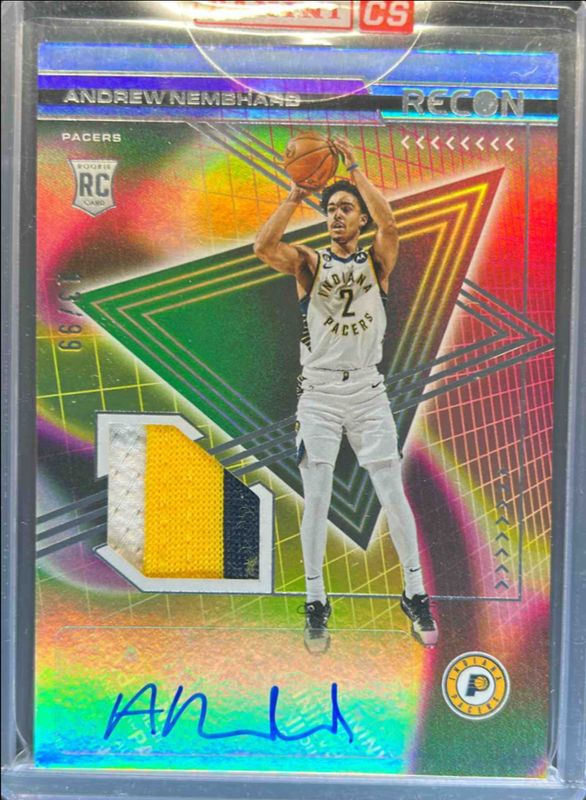 Andrew Nembhard 2022 Recon #RJA-AWN Rookie Jersey Autographs /75 RAW