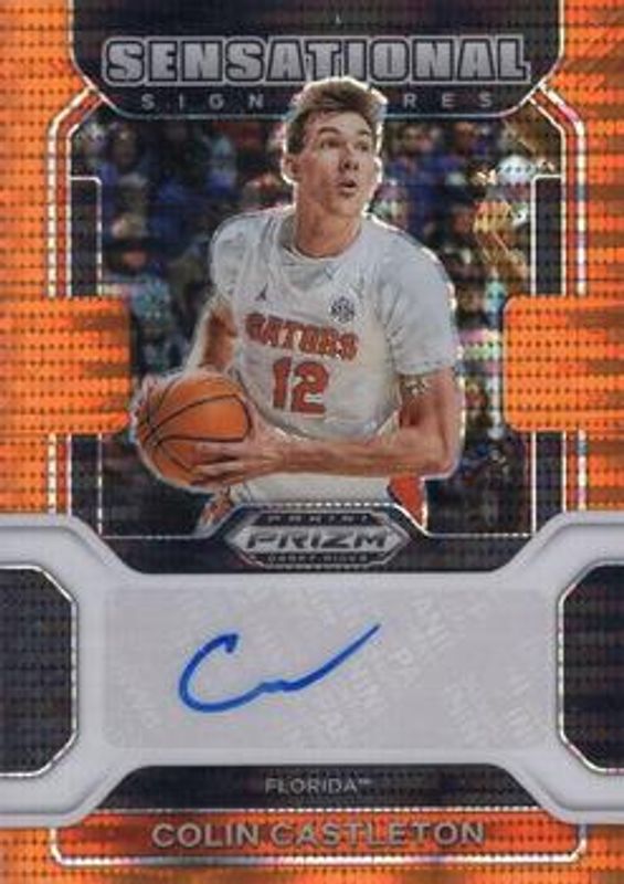 2022 Prizm Draft Picks #SS-CCA Sensational Signatures - Orange Pulsar /49