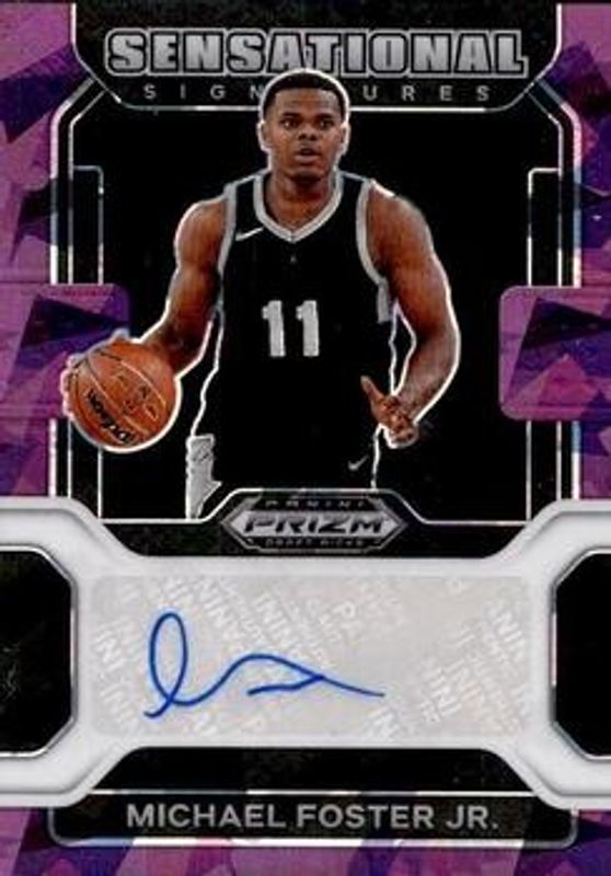 2022 Prizm Draft Picks #SS-MFJ Sensational Signatures - Purple Ice /99