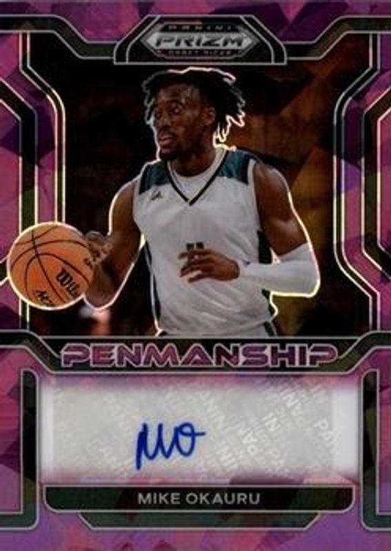 2022 Prizm Draft Picks #CP-MOK College Penmanship - Purple Ice /99
