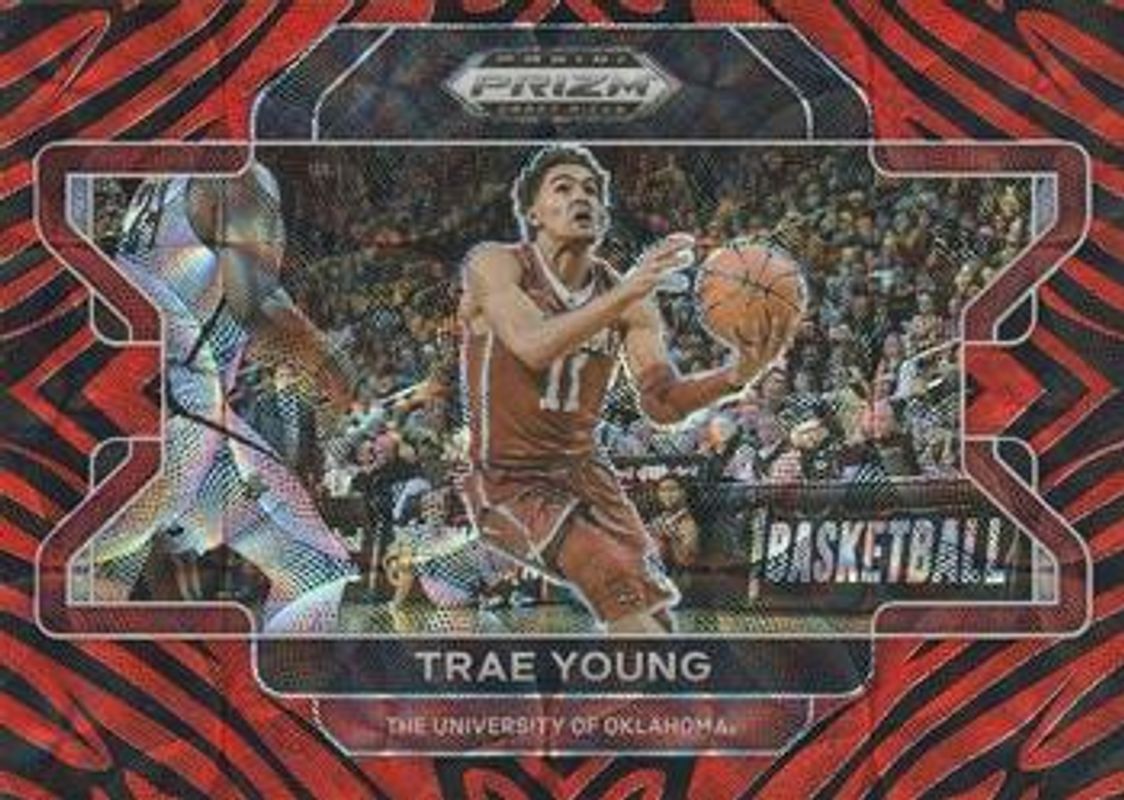 Trae Young 2022 Prizm Draft Picks #46b Choice Tiger Stripe RAW