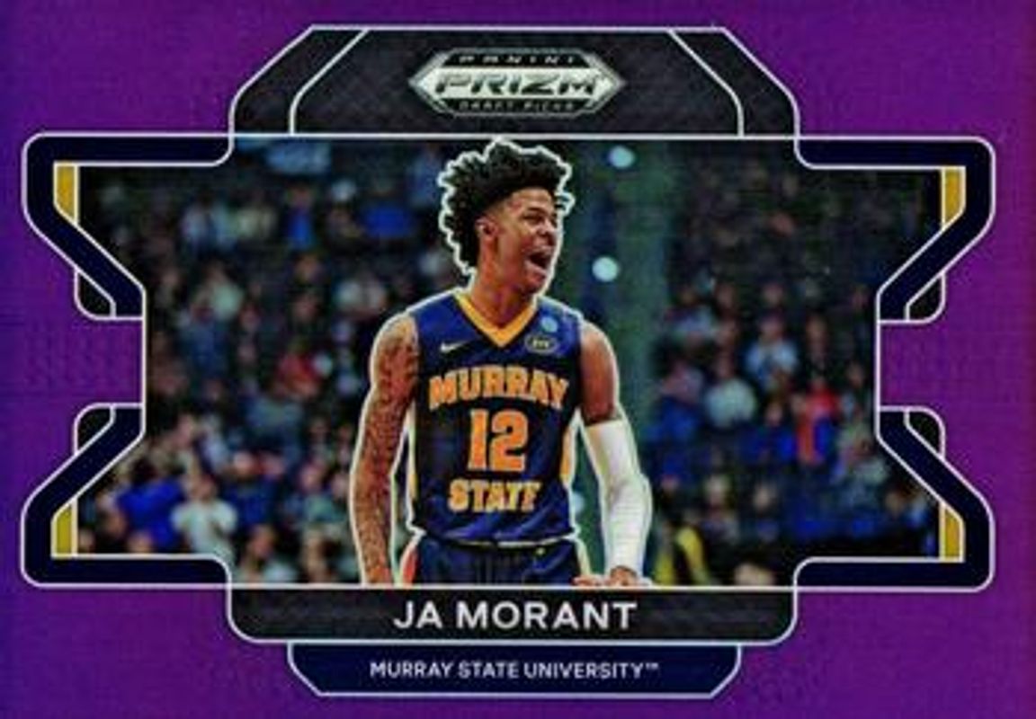Ja Morant 2022 Prizm Draft Picks #19b Purple /75 RAW