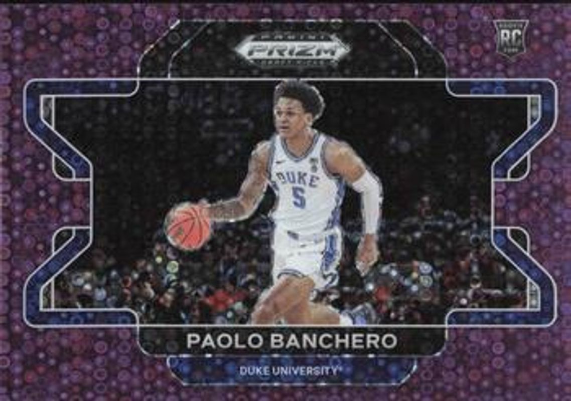 Paolo Banchero 2022 Prizm Draft Picks #52b Purple Circles /50 Rookie RAW
