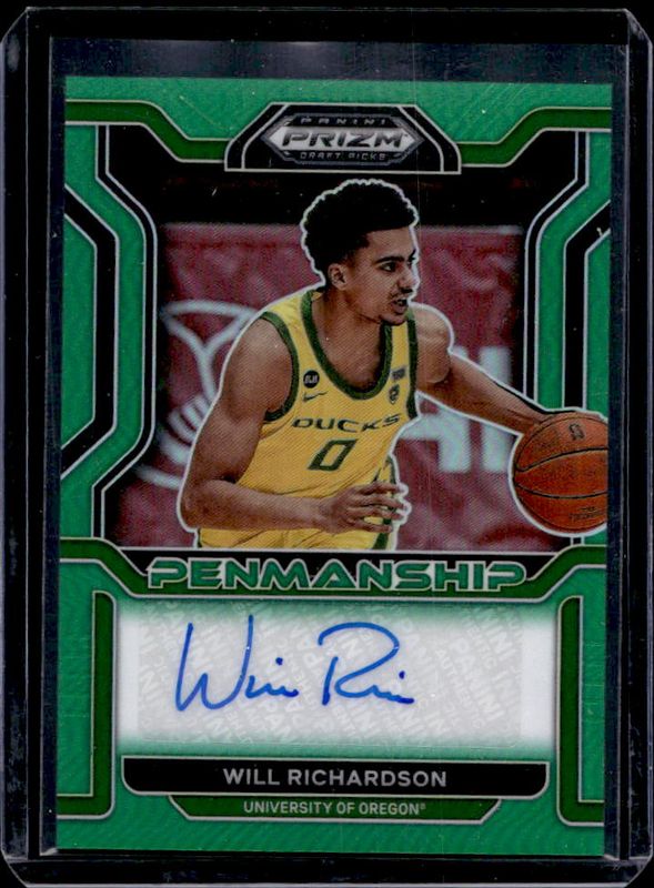 2022 Prizm Draft Picks #CP-WRI College Penmanship - Green