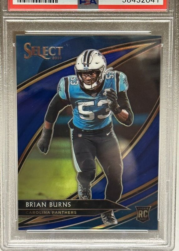 Brian Burns 2019 Select #260 Field Level Blue /75 Rookie RAW