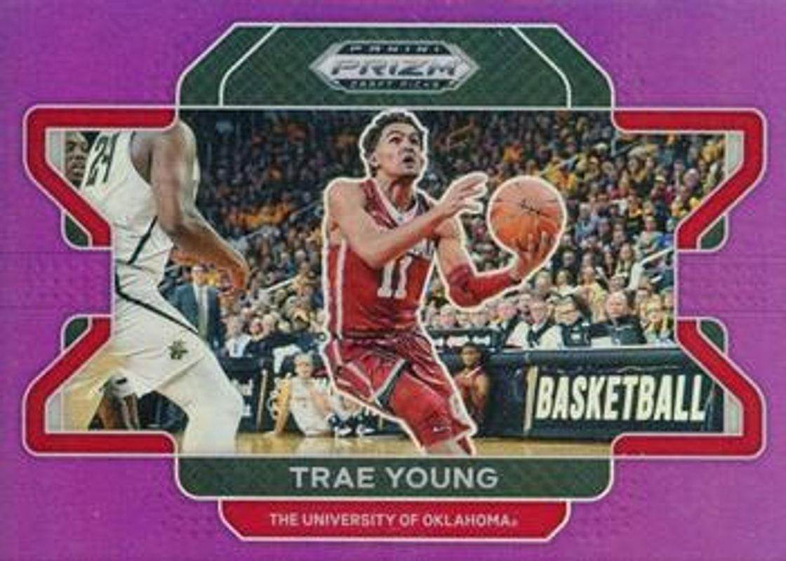 Trae Young 2022 Prizm Draft Picks #46b Purple /75 RAW
