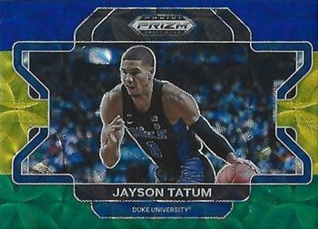 Jayson Tatum 2022 Prizm Draft Picks #23b Choice Blue Yellow & Green RAW