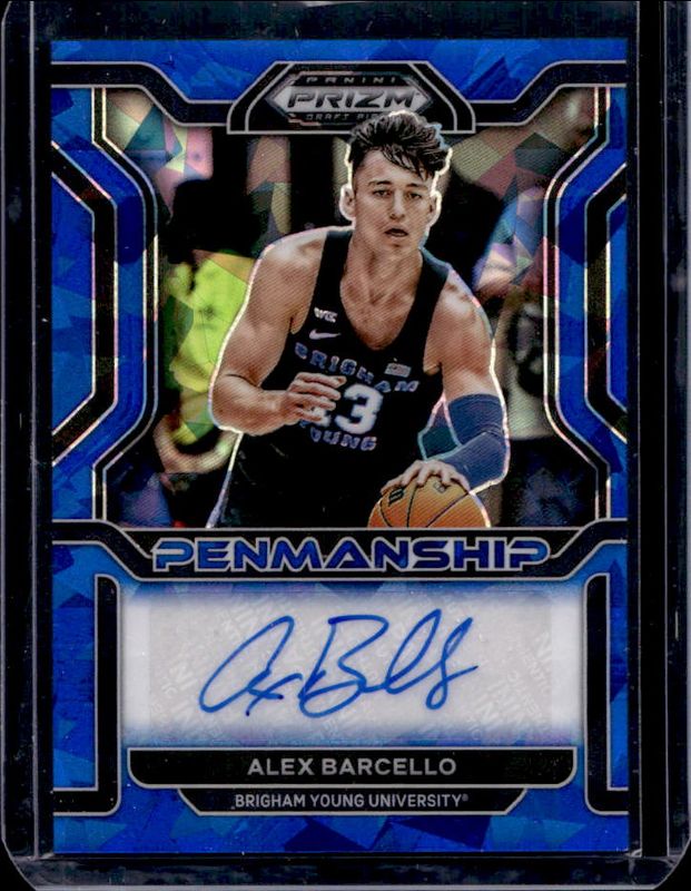 2022 Prizm Draft Picks #CP-ABA College Penmanship - Blue Ice /75