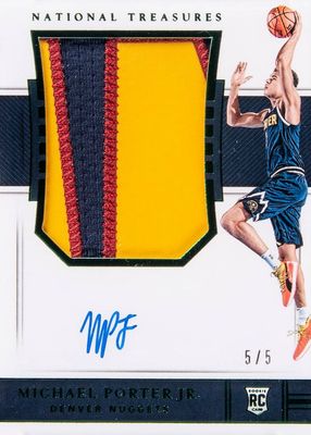 2018 National Treasures #109 Rookie Patch Auto - Emerald /5