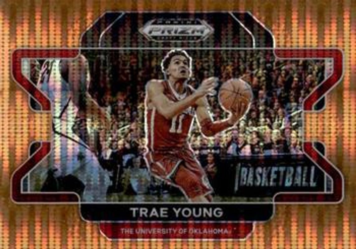 Trae Young 2022 Prizm Draft Picks #46b Orange Pulsar /49 RAW