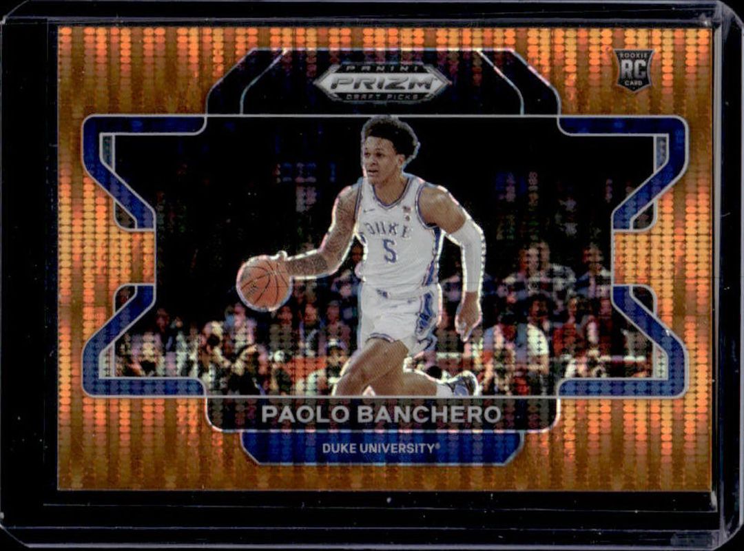 Paolo Banchero 2022 Prizm Draft Picks #52b Orange Pulsar /49 Rookie RAW