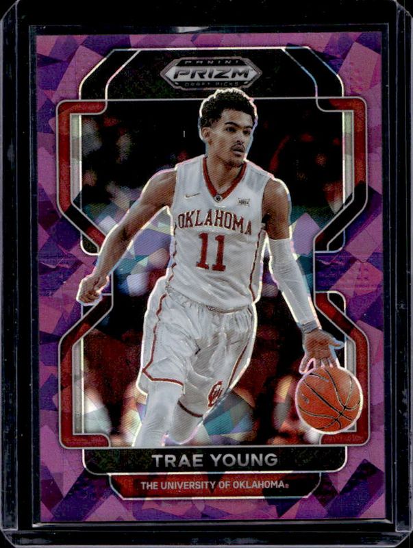 Trae Young 2022 Prizm Draft Picks #46 Purple Ice /149 RAW
