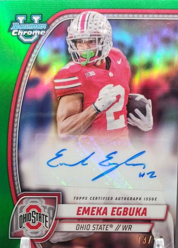 2024 Bowman Chrome University #PA-EEG Prospect Auto - Green Refractor /99