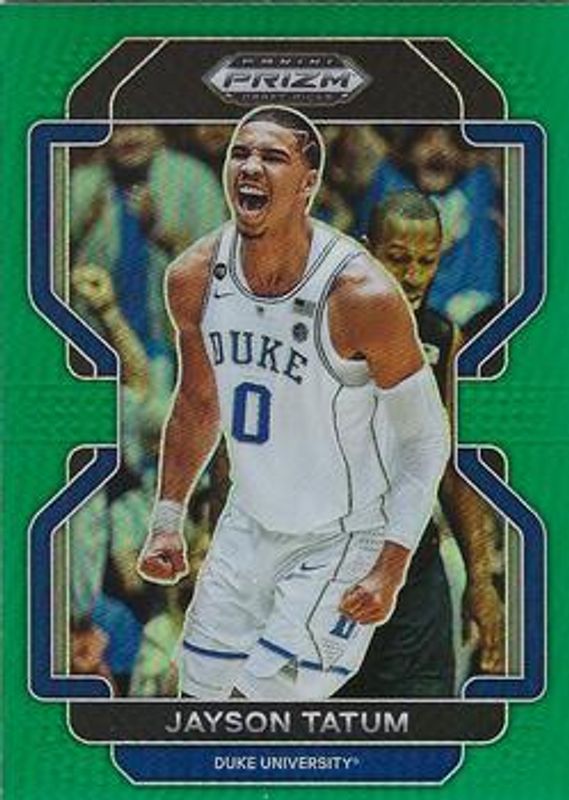 Jayson Tatum 2022 Prizm Draft Picks #23 Green RAW