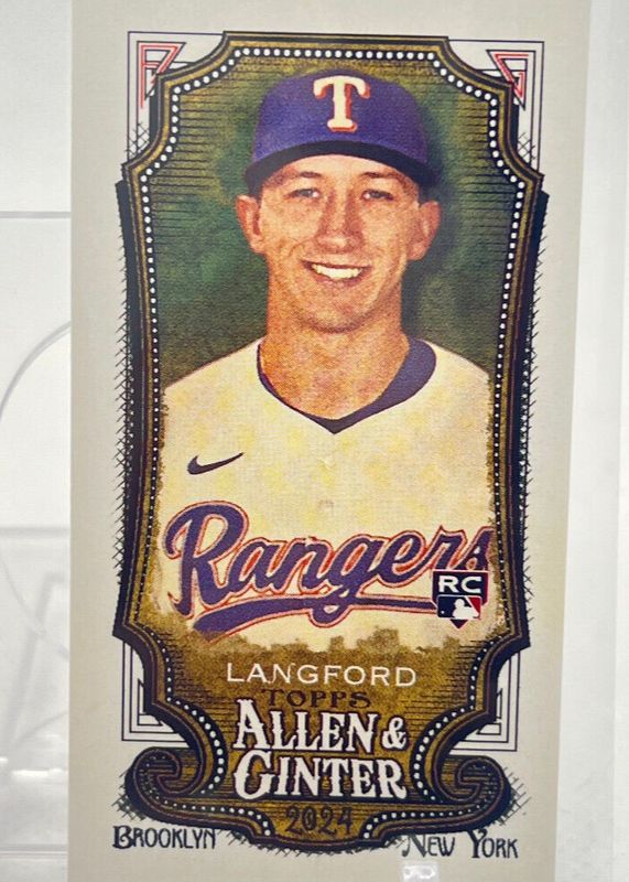 Wyatt Langford 2024 Topps Allen & Ginter #278 Allen & Ginter Back Mini Rookie RAW