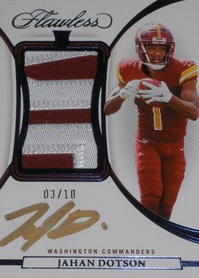 2022 Flawless #RPA-JD Rookie Patch Auto - Sapphire /10