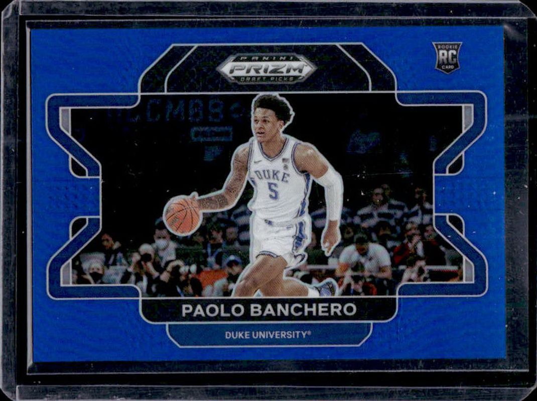 Paolo Banchero 2022 Prizm Draft Picks #52b Blue /199 Rookie RAW