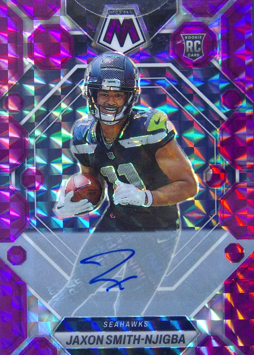 Jaxon Smith-Njigba 2023 Mosaic #331 Rookie Autographs - Purple
