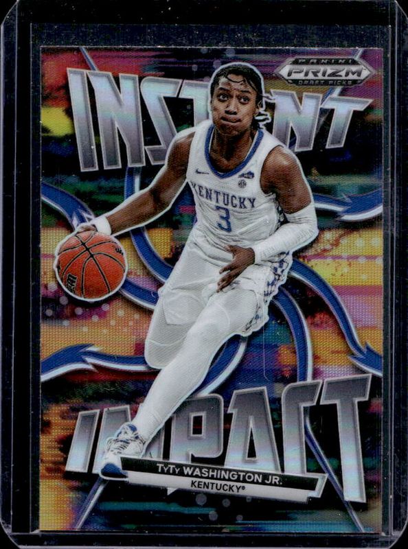 TyTy Washington Jr. 2022 Prizm Draft Picks #II-TY Instant Impact - Silver Rookie RAW