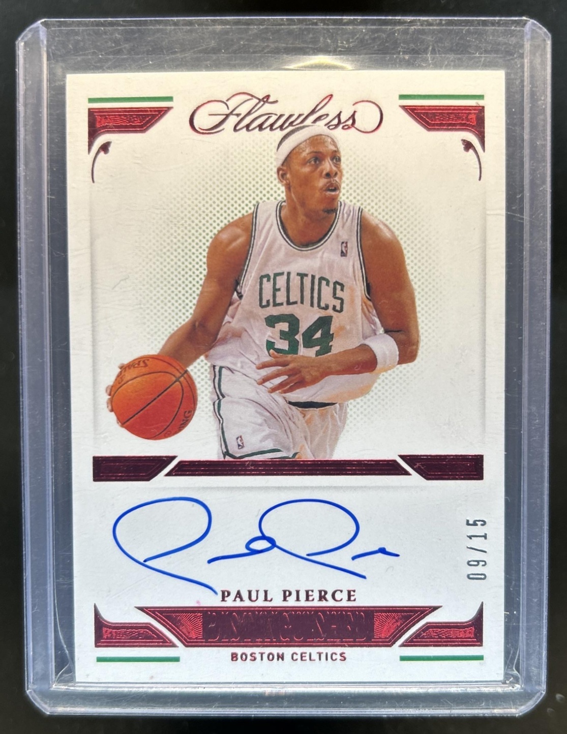 Paul Pierce 2021 Flawless #ENS-PAP Enshrined Signatures - Ruby /15