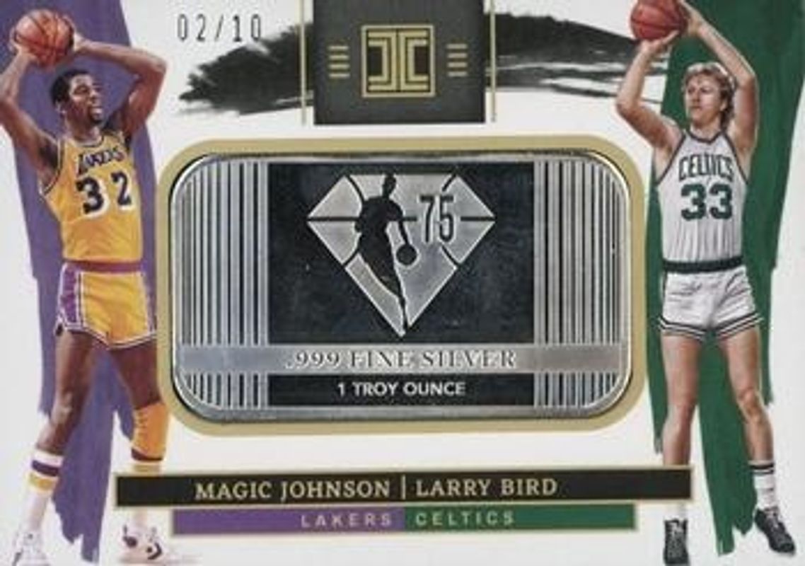 2021 Impeccable #1 Silver Dual NBA 75th Annivesary Logo - Holo Gold /10