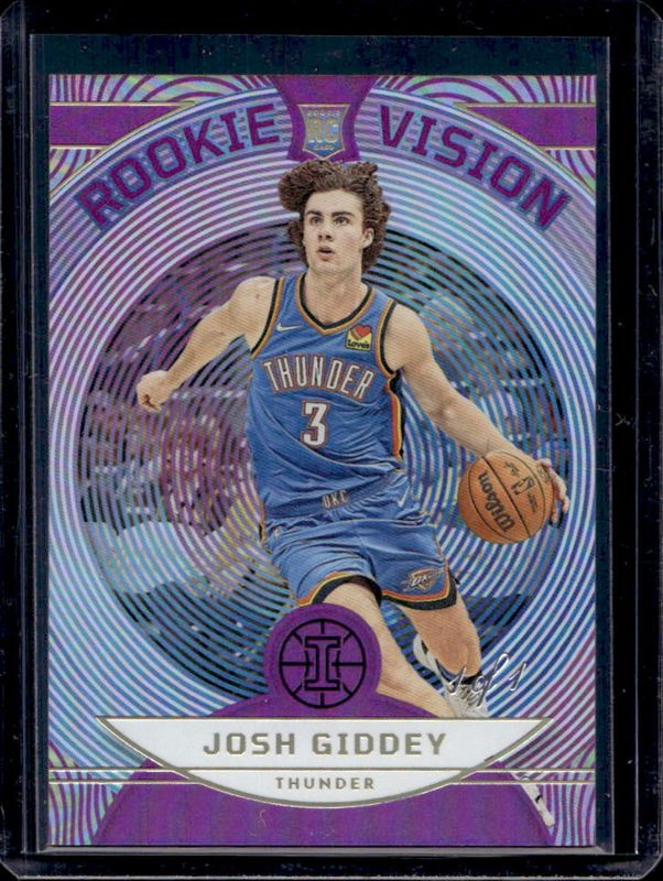 Josh Giddey 2021 Illusions #5 Rookie Vision - Purple /1 RAW