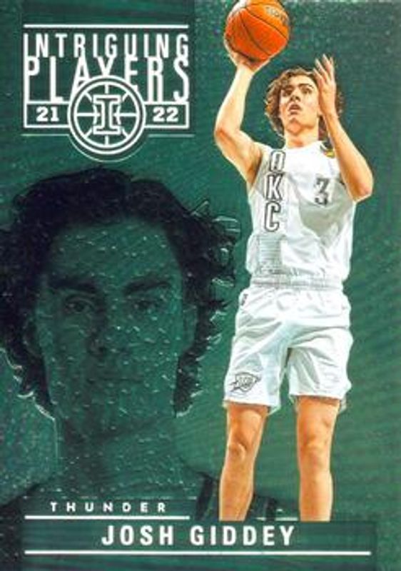 Josh Giddey 2021 Illusions #29 Intriguing Players - Emerald Rookie RAW