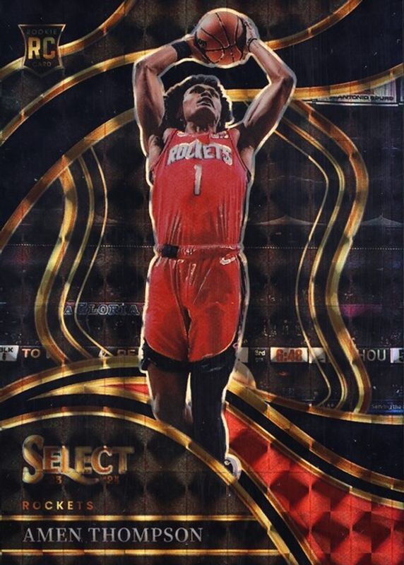 Amen Thompson 2023 Select #274 Courtside Black Finite /1 Rookie RAW