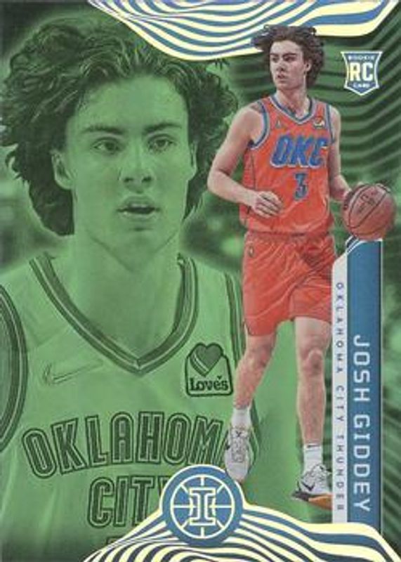 Josh Giddey 2021 Illusions #156 Trophy Collection Emerald Rookie RAW