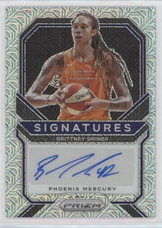 Brittney Griner 2021 Prizm WNBA #SG-BGN Signatures - Mojo /25 RAW