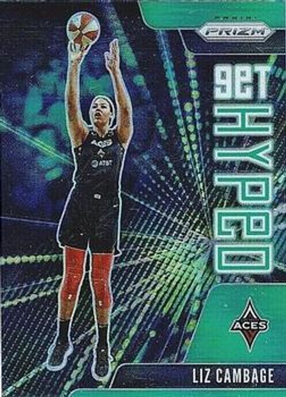 Liz Cambage 2021 Prizm WNBA #8 Get Hyped - Green RAW