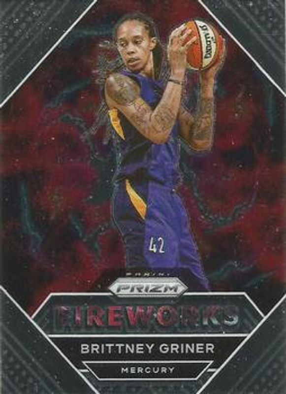 Brittney Griner 2021 Prizm WNBA #10 Fireworks RAW
