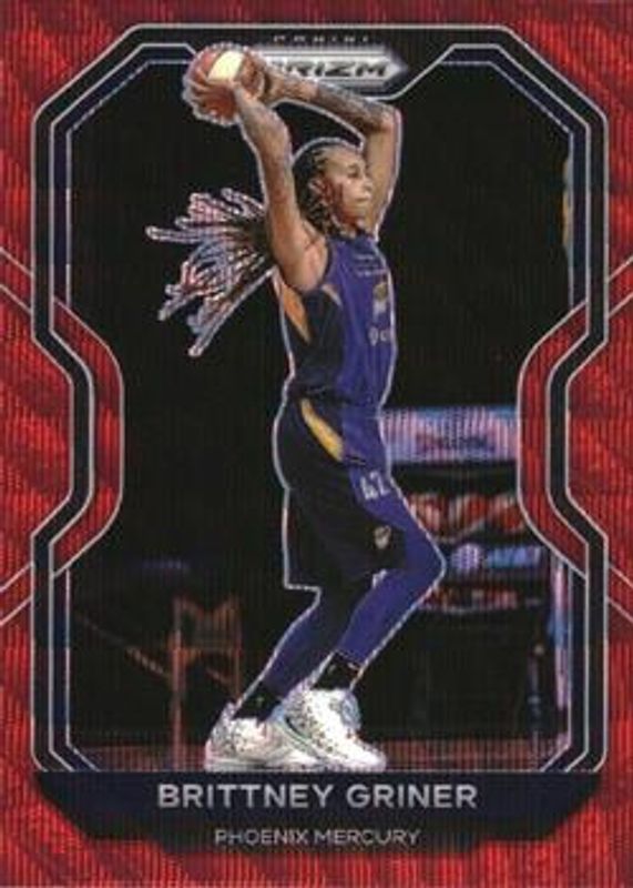 Brittney Griner 2021 Prizm WNBA #31 Ruby Wave RAW