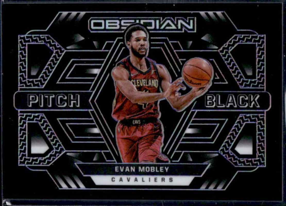 Evan Mobley 2021 Obsidian #15 Pitch Black - Electric Etch Purple /75 Rookie RAW