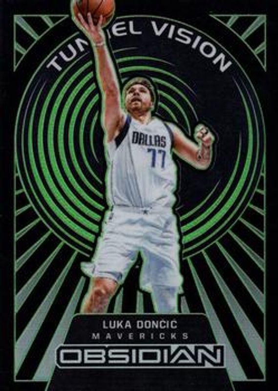 Luka Doncic 2021 Obsidian #3 Tunnel Vision - Electric Etch Green /25 RAW
