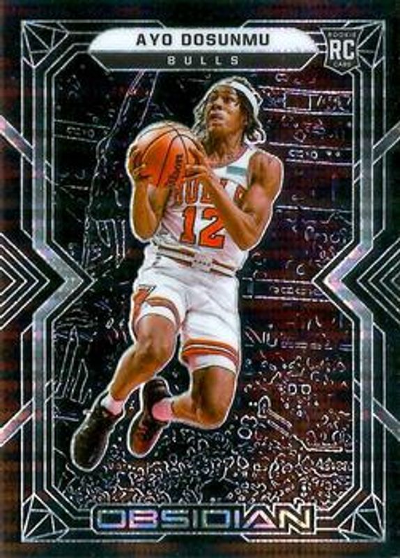 Ayo Dosunmu 2021 Obsidian #168 Electric Etch Asia Rookie RAW