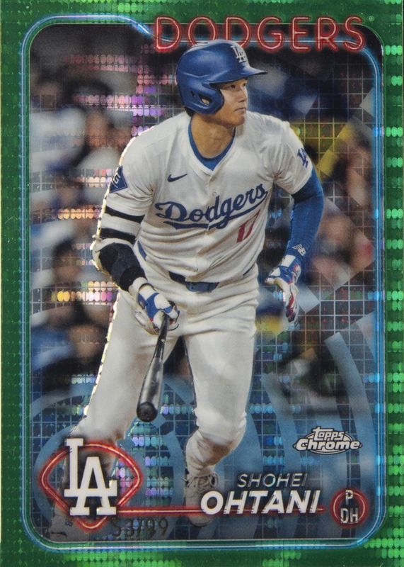 大谷翔平 Topps Project 296 RAINBOW REFRACTOR Shohei Ohtani RARE REFRACTOR INVESTMENT CARD TOPPS CHROME DODGERS