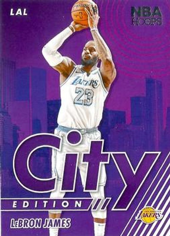 LeBron James 2021 Hoops #5 City Edition RAW