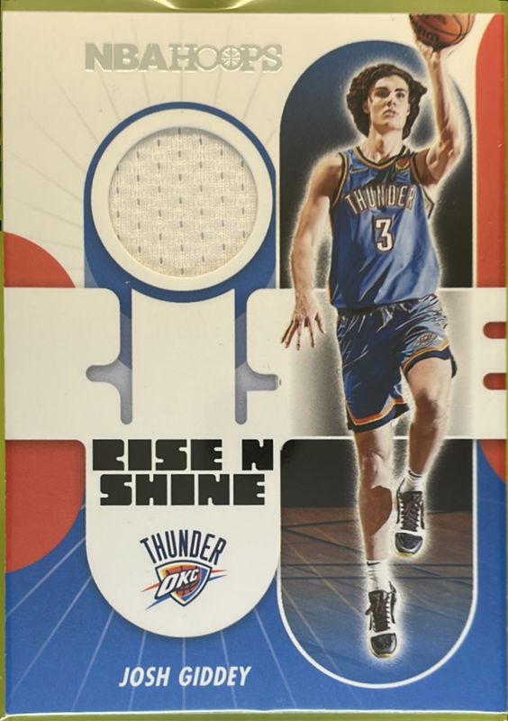 Josh Giddey 2021 Hoops #RS-JG Rise N Shine Memorabilia Rookie RAW