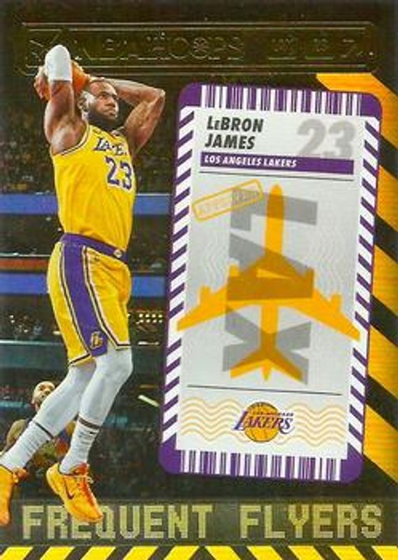 LeBron James 2021 Hoops #13 Frequent Flyers - Holo RAW