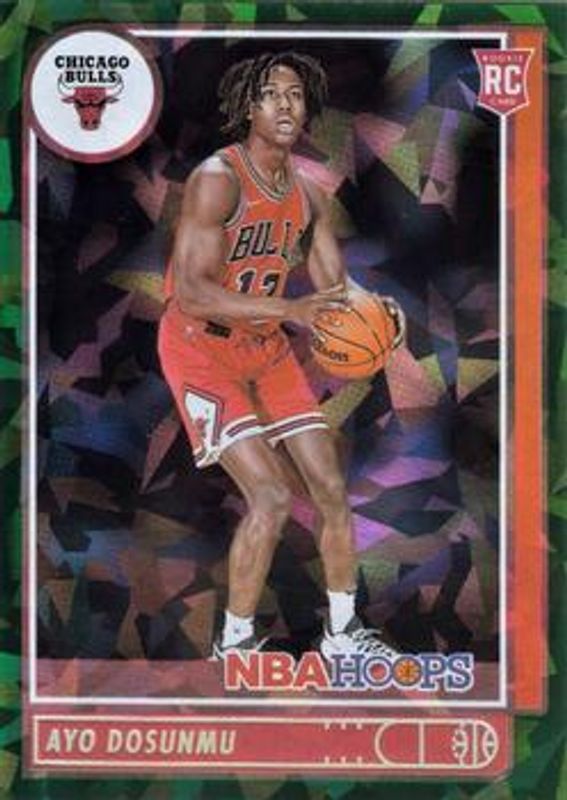 Ayo Dosunmu 2021 Hoops #240 Green Ice Rookie RAW
