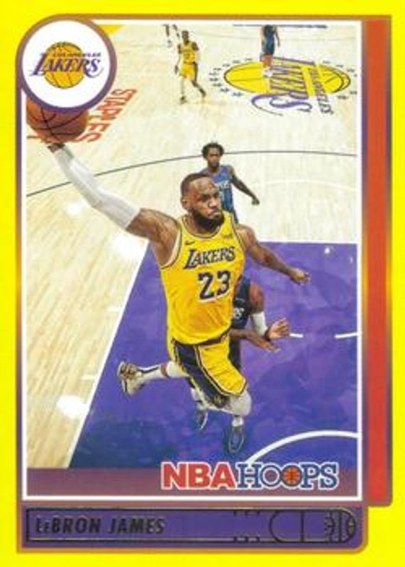 LeBron James 2021 Hoops #136 Yellow RAW