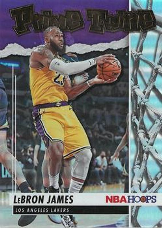 LeBron James 2021 Hoops #8 Prime Twine - Holo RAW